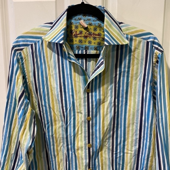 Robert Graham Striped Button Down Shirt EUC - Picture 2 of 14